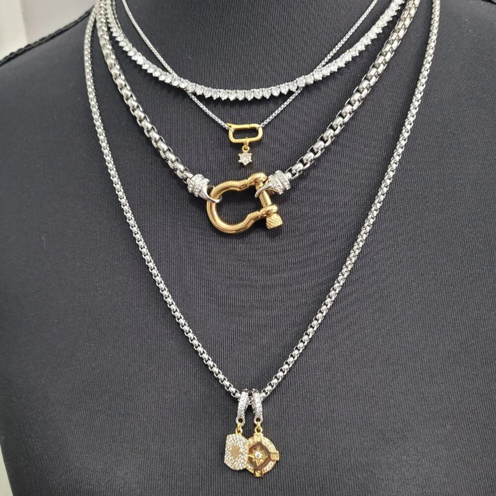 Artizan Joyeria HERRADURA SIGNATURE CHARMED TENNIS LAYERED NECKLACE SET - Picture 4 of 4